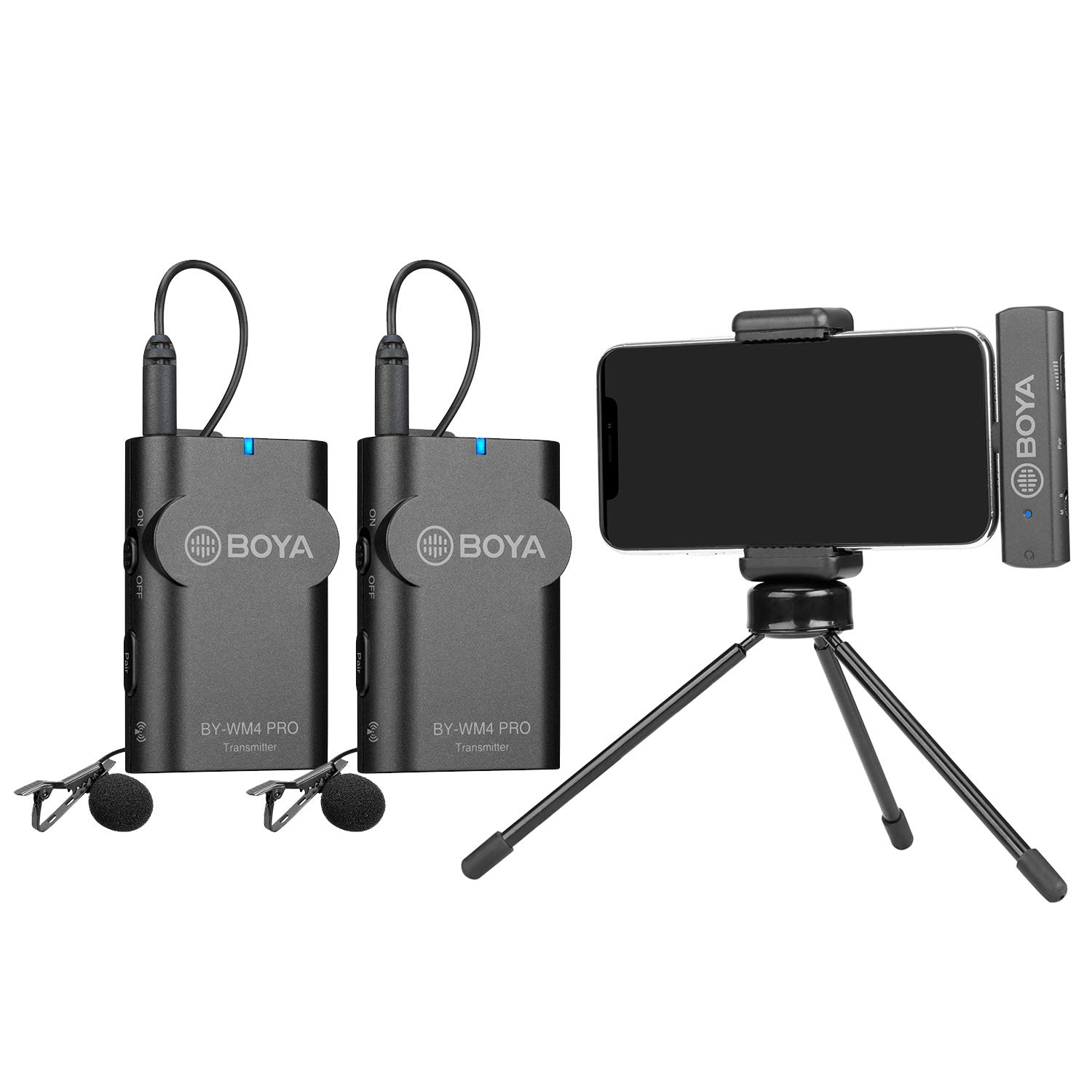 BOYA BY-WM4 PRO K4-2.4GHzワイヤレスピンマイクシステム ステレオ/モノラルモード切替 カメラマイク 内蔵マイク/外部マイク Amazon | 【技適マーク認証】BOYA BY-WM4 PRO K4-2.4GHzワイヤレス