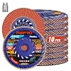 ASPRO Flap Discs 4 1/2 for Angle Grinder, 40 Grit T29 Flap Disc, 4-1/2 x 7/8 High Density Zirconia Abrasive Grinding Wheel and Sanding Disc, 4.5 Flap Disc for Metal, Wood, Stainless Steel (10 Pack)