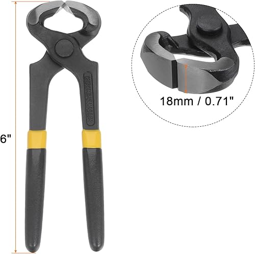 Miniatura 2 de HARFINGTON Alicates de corte de extremo de 6 pulgadas, alicates extractores de uñas con mango de PVC negro para manualidades, fabricación de joyas