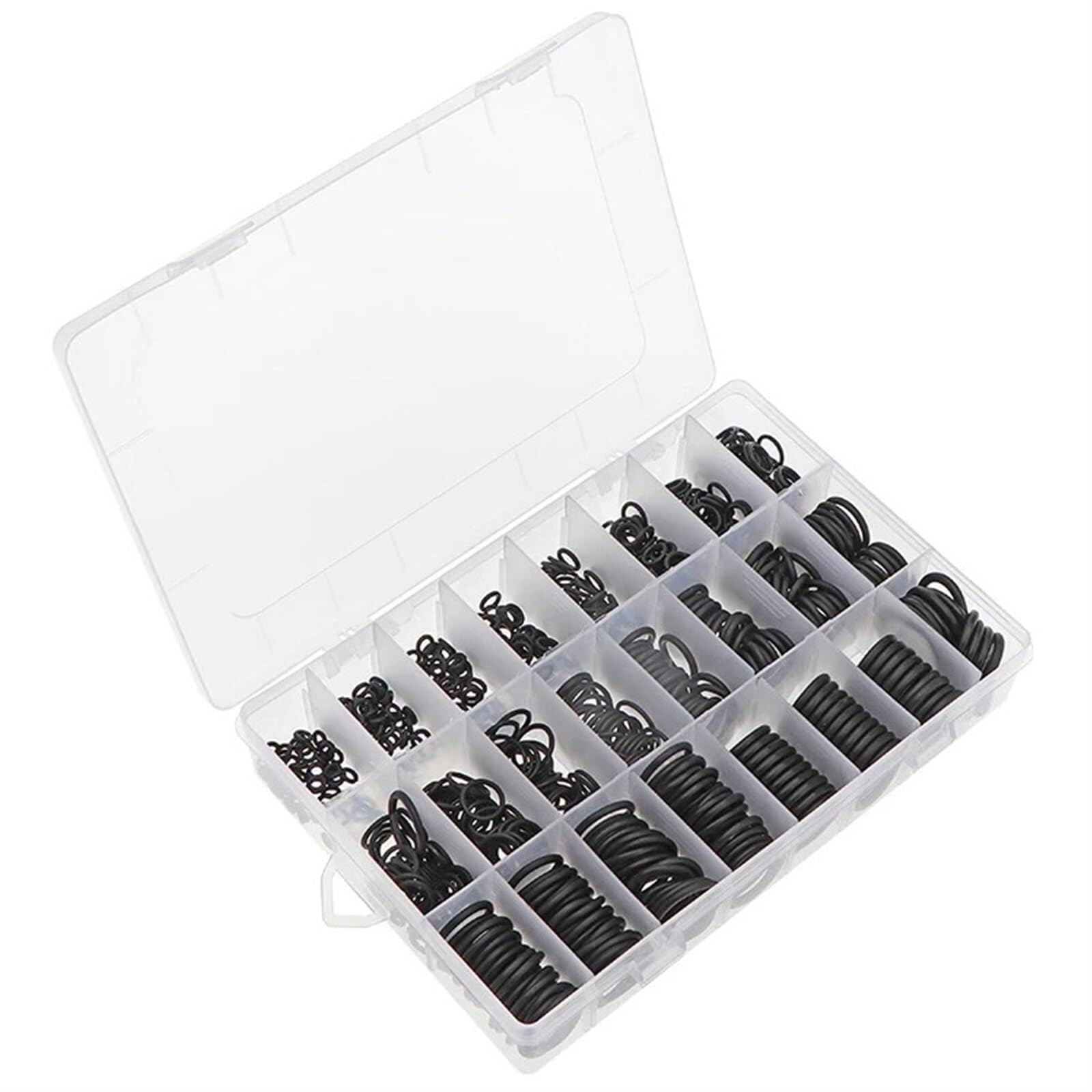740/1200 Uds juntas tóricas juntas de goma juego de anillos de sellado caucho de nitrilo juntas tóricas de alta presión banda elástica de sellado NBR O juego de anillos de goma(1200PCS)