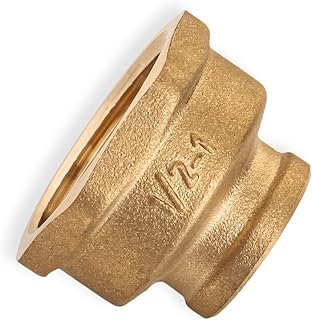 Reducing Coupling 1/2" Female x 1” Female - Brass Coupling 0,5 inch x 1 inch Female Brass Pipe Fittings