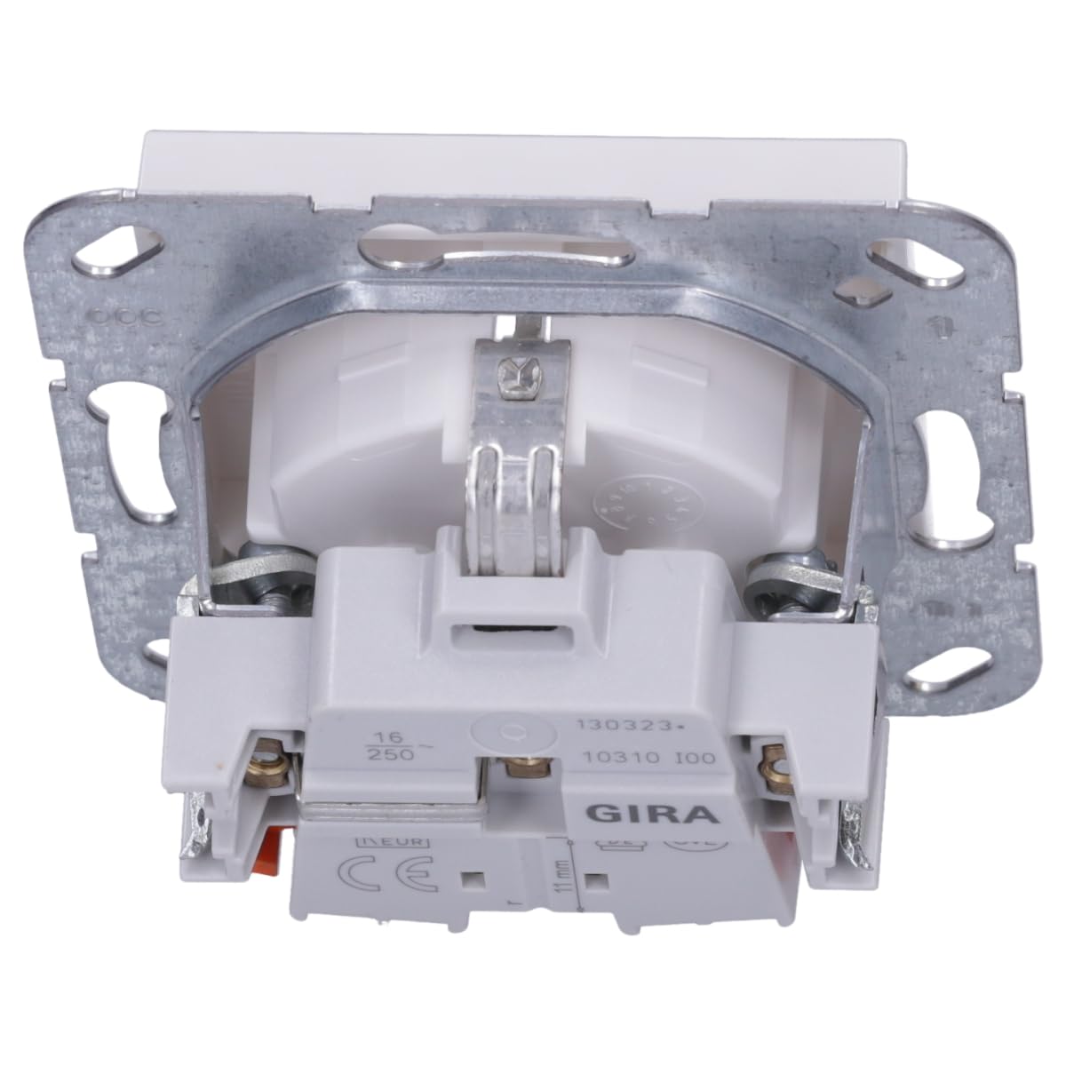 10 Stück Gira 418803 SCHUKO-Steckdose System 55 Reinweiß glänzend