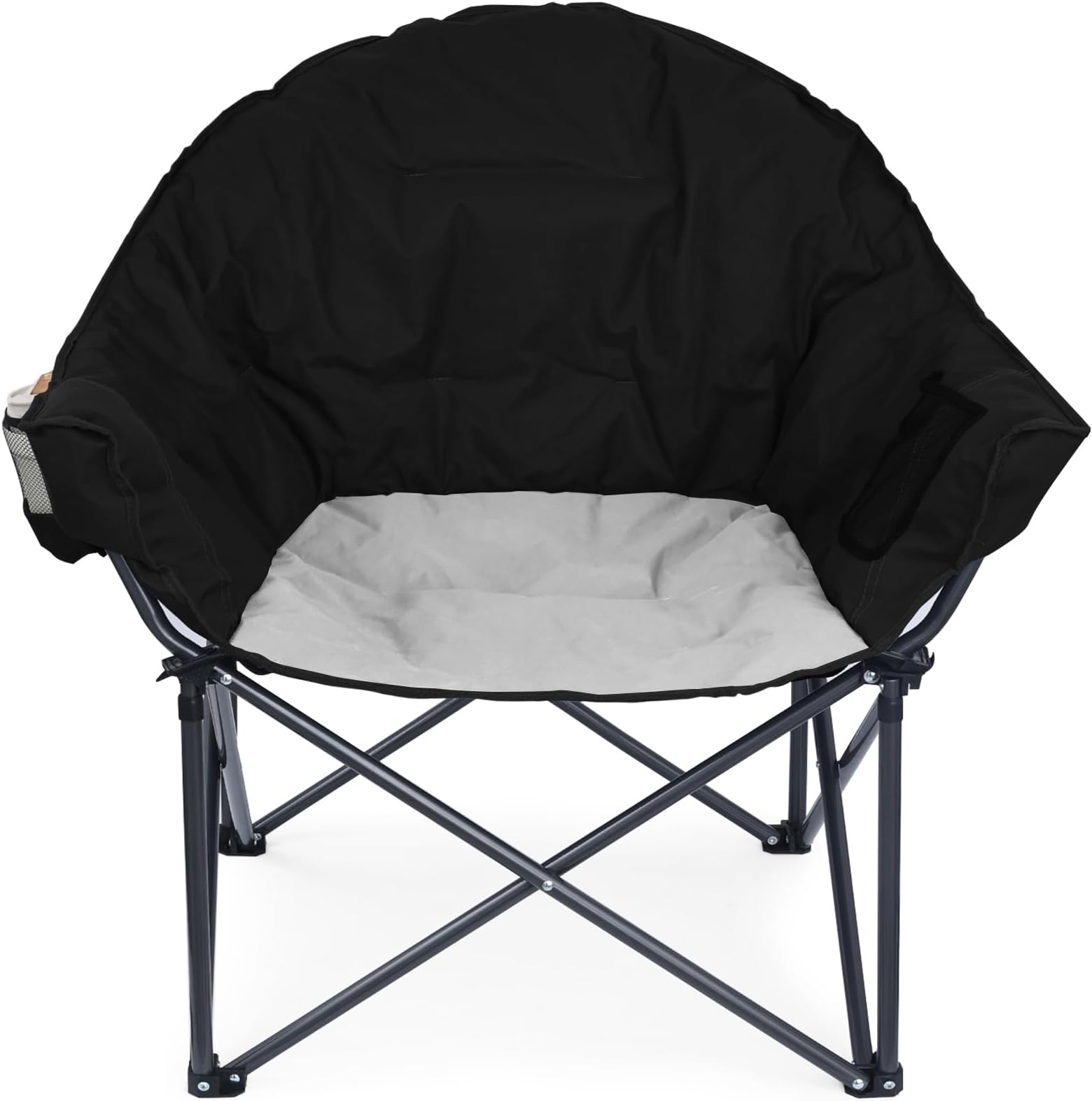 Oversized Camping Chairs, Folding Chairs for Outside, Heavy Duty Camping Chairs for Adults with Carry Bag and Cup Holder