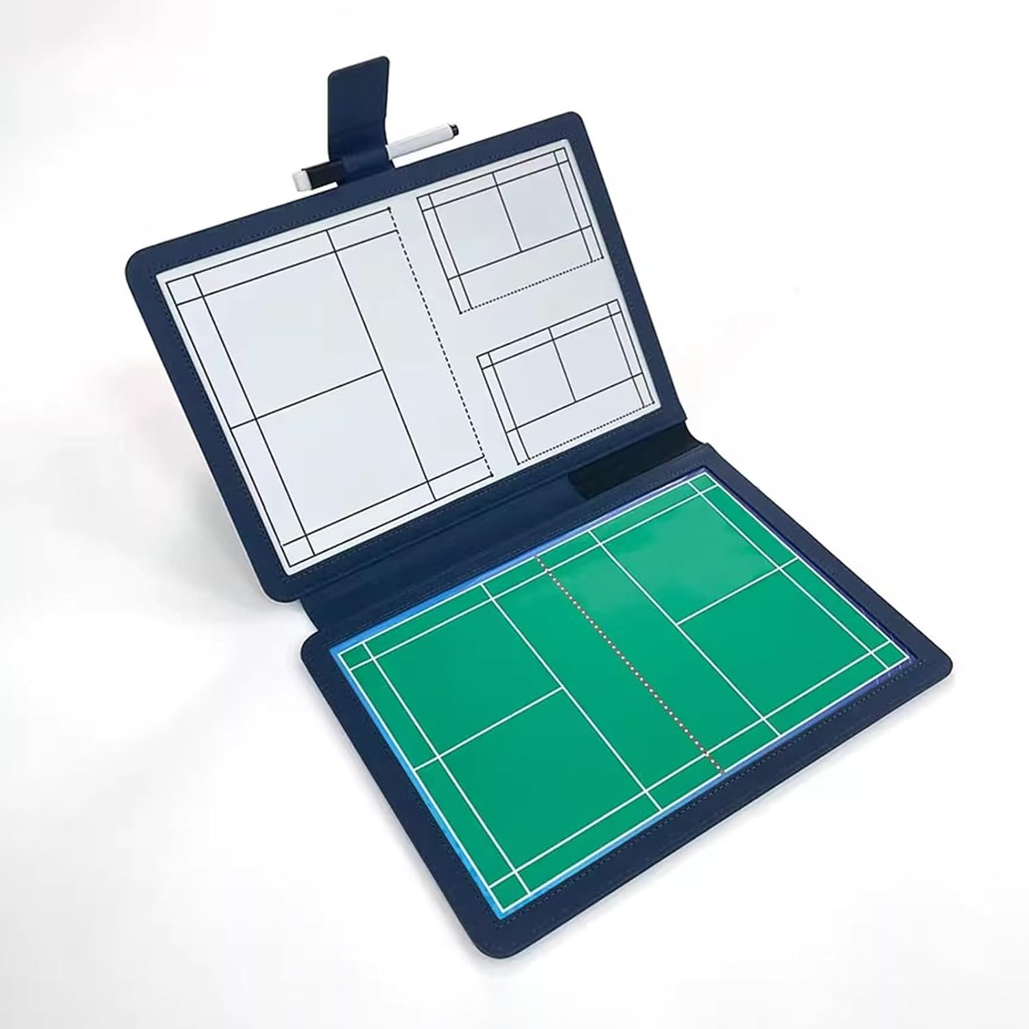 Badminton Coaching Board, Clipboard for Coaches, Foldable Tactical Magnetic Marker Board, Whiteboard, Double-Sided, Training Aids Equipment Gear, for Strategy Planning