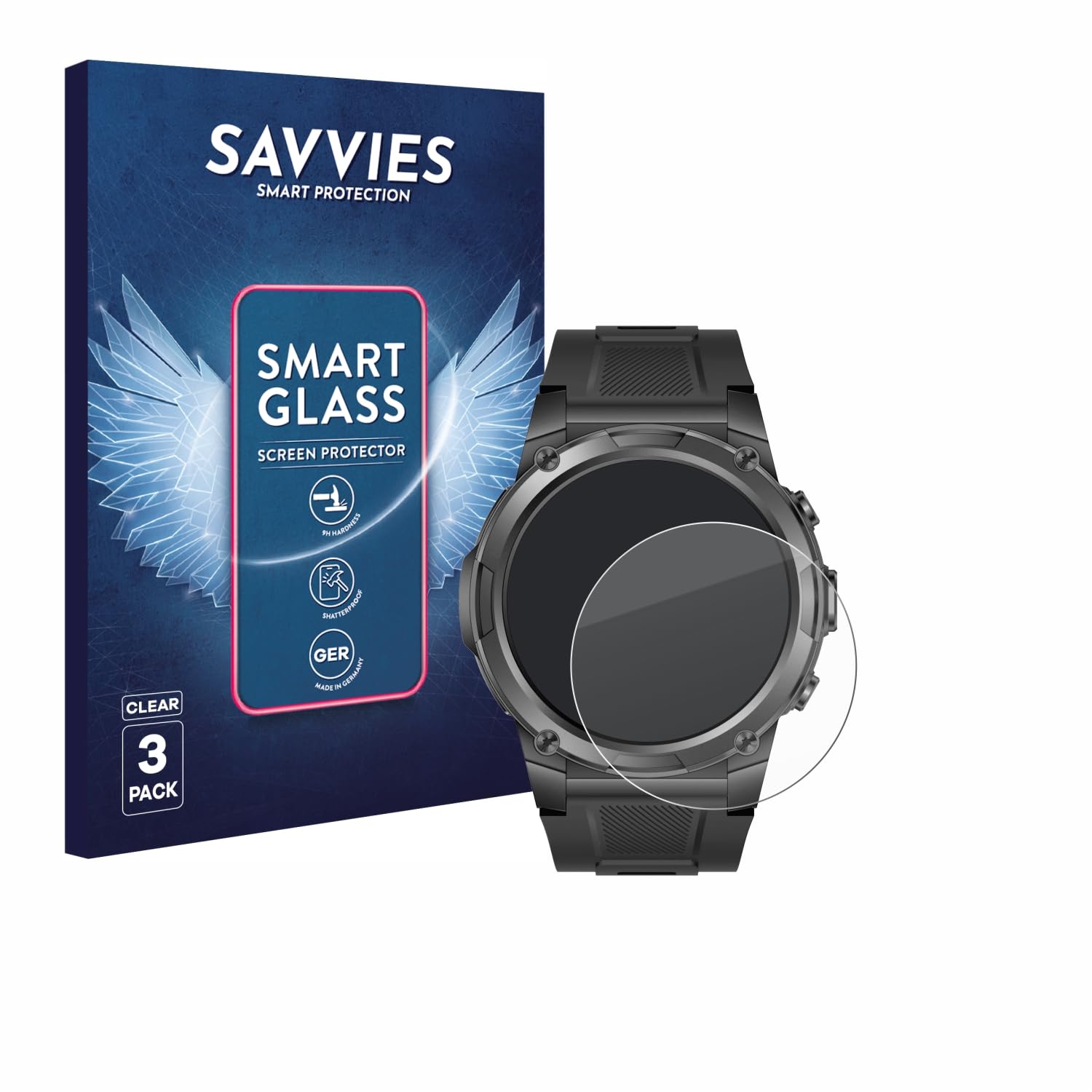 savvies 3 Pièces Verre Trempé pour Gard Pro Ultra 3 | 3 Pièces , Clair Protection d'écran Made in Germany, 9H Film Protecteur Film en Verre Anti-Rayures