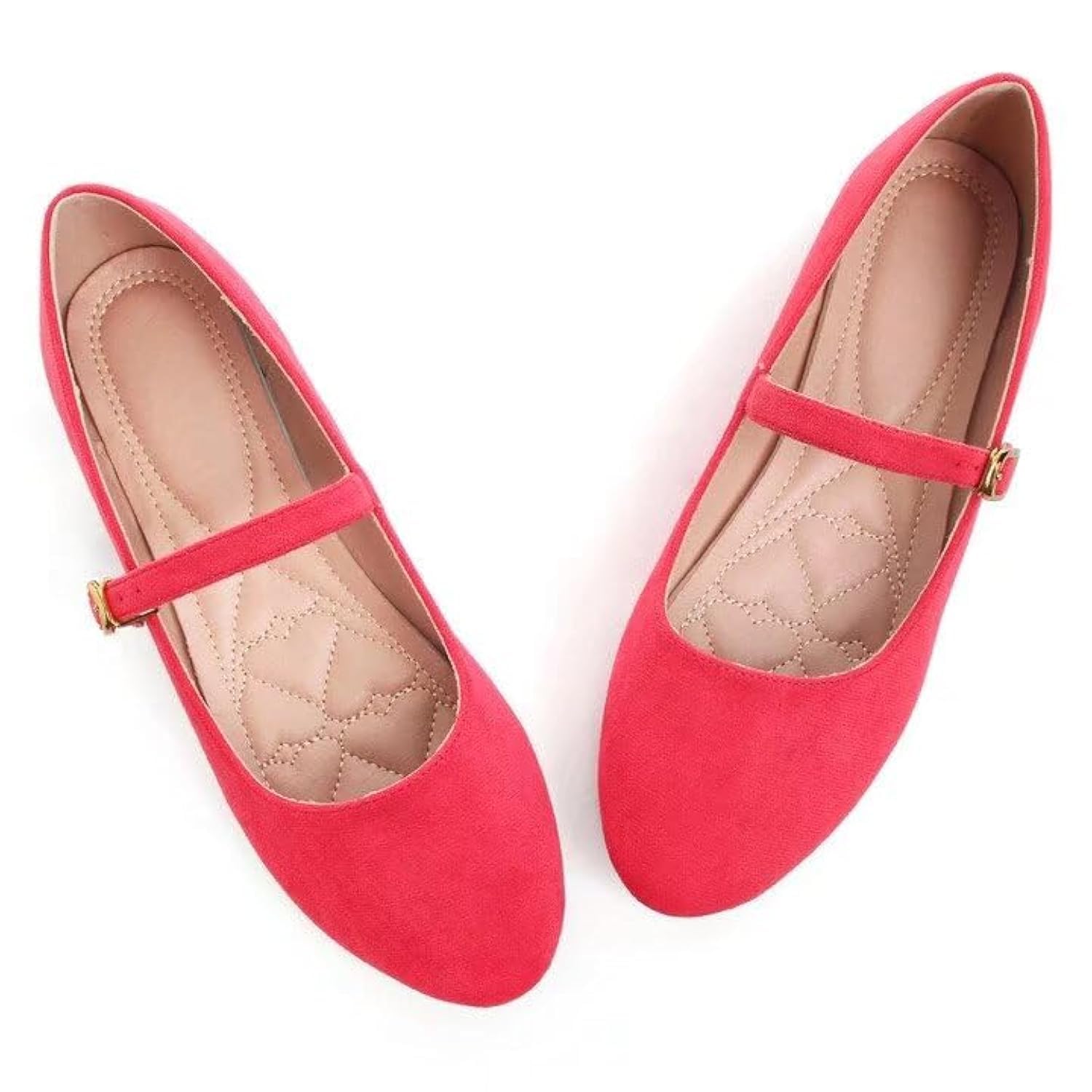 LUXINYU Women's Slip on Flats,Classy Round Toe Solid Classic Mary Jane Ballet Dance Shoes Soft Comfortable PU Flat Shoes