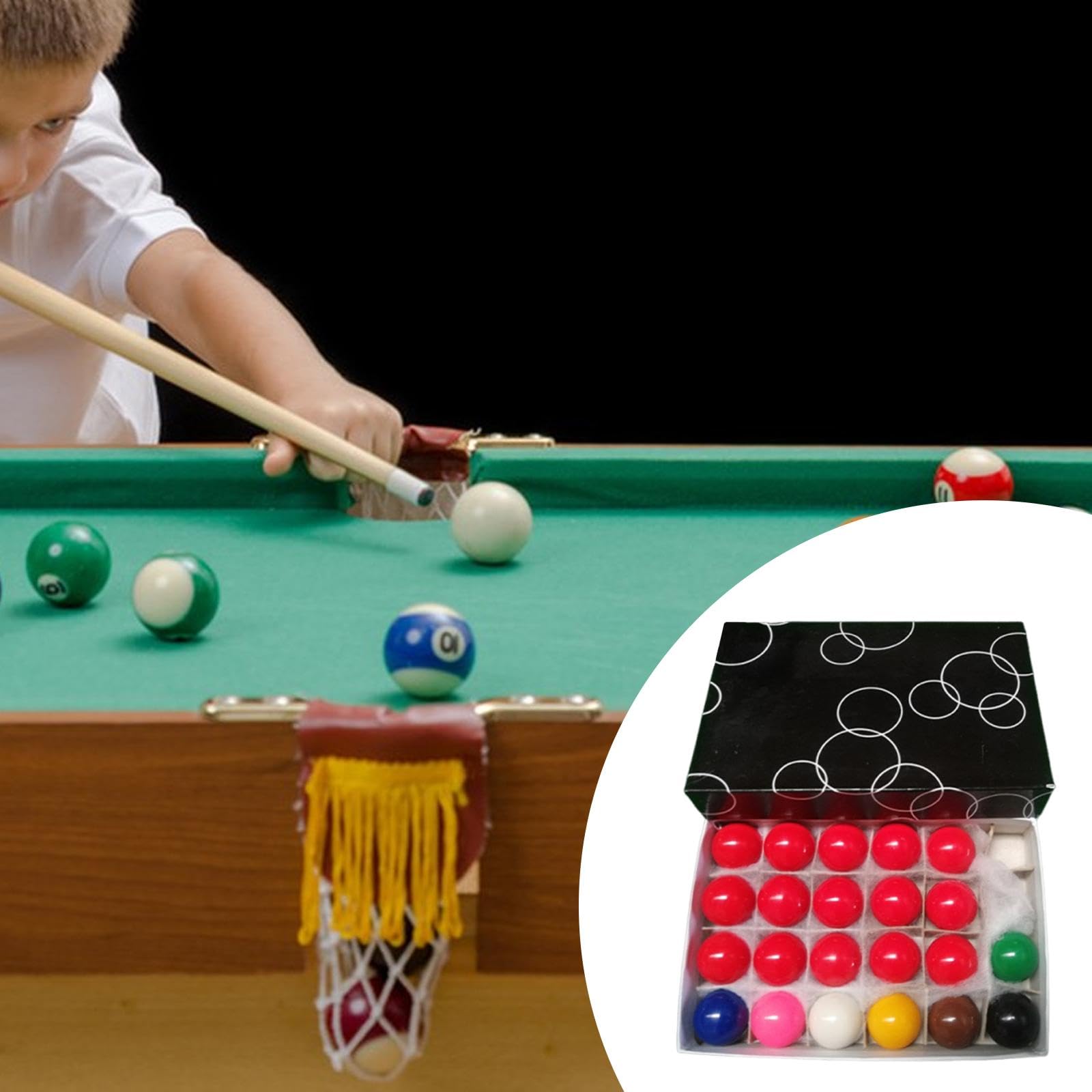 Baoblaze 22 Mini Bolas de Billar para niños, Juego de Mesa de Interior