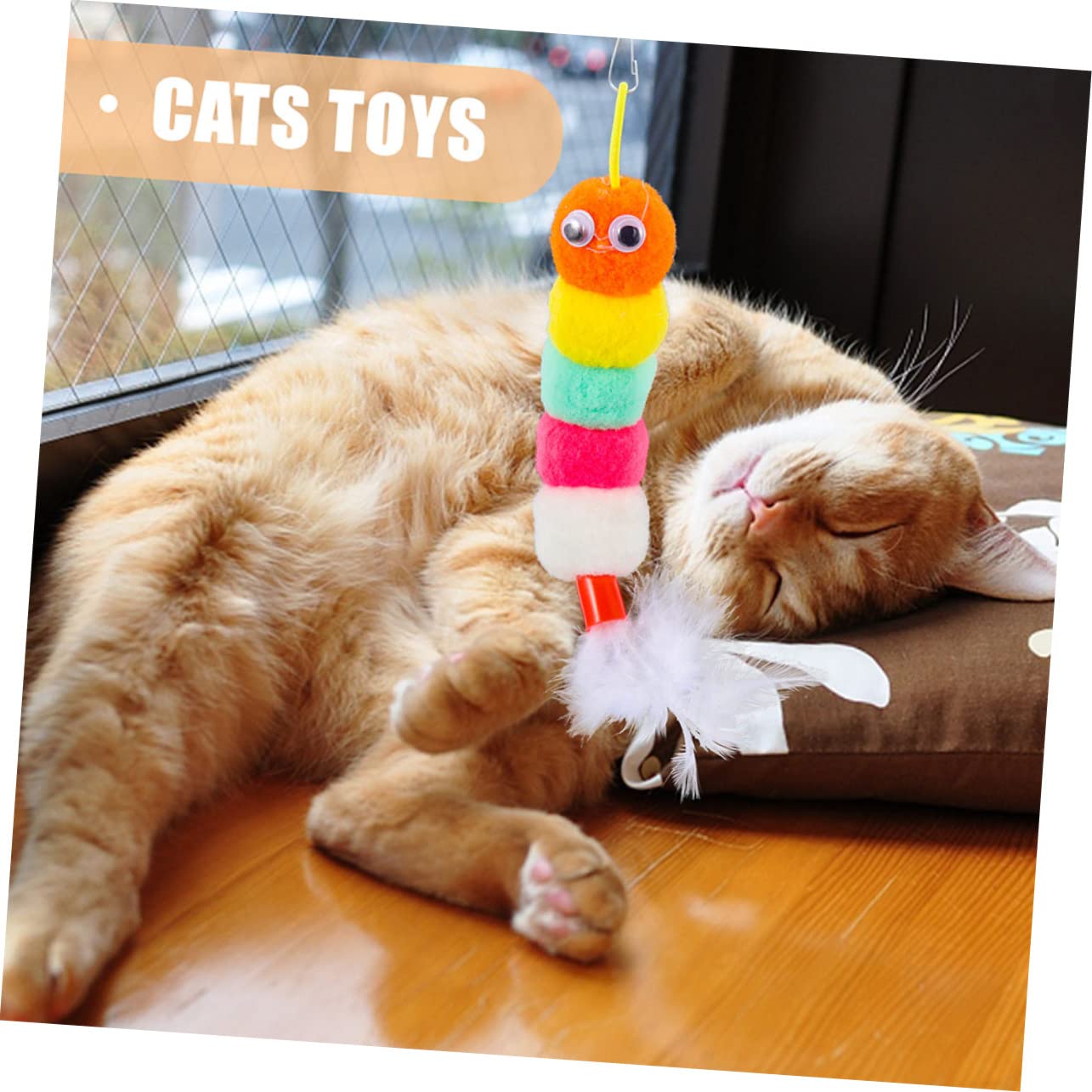 FRCOLOR 20pièces Jouet Suspendu pour Chat avec Cataire Kit De Jeux Interactif pour Chatons Accessoire Amusant pour Éveiller Instinct De Chasse des Chats