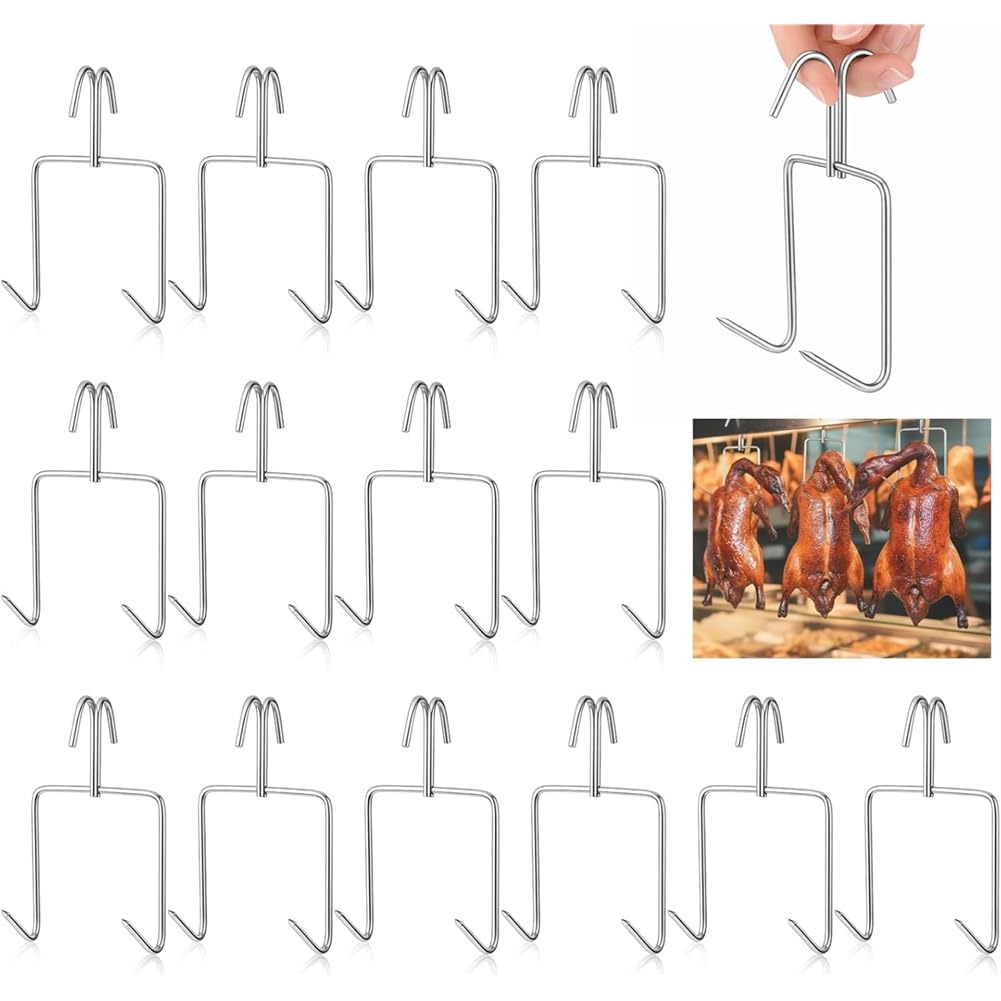Ganchos para carne de acero inoxidable de alta resistencia para ahumadores