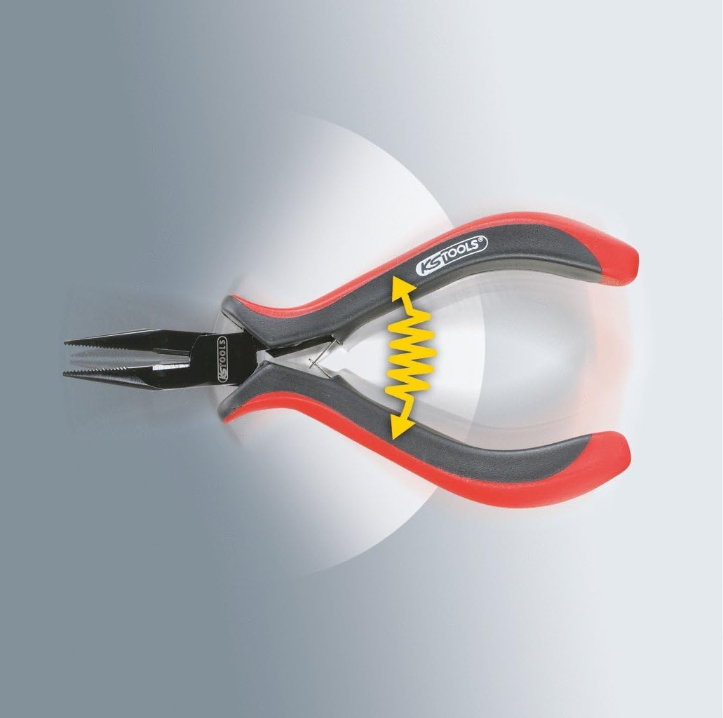 Precision long nosed pliers, curved, 130mm