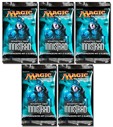 Magic the Gathering MTG Schatten über Innistrad - 5x Booster Pack - Deutsch - German