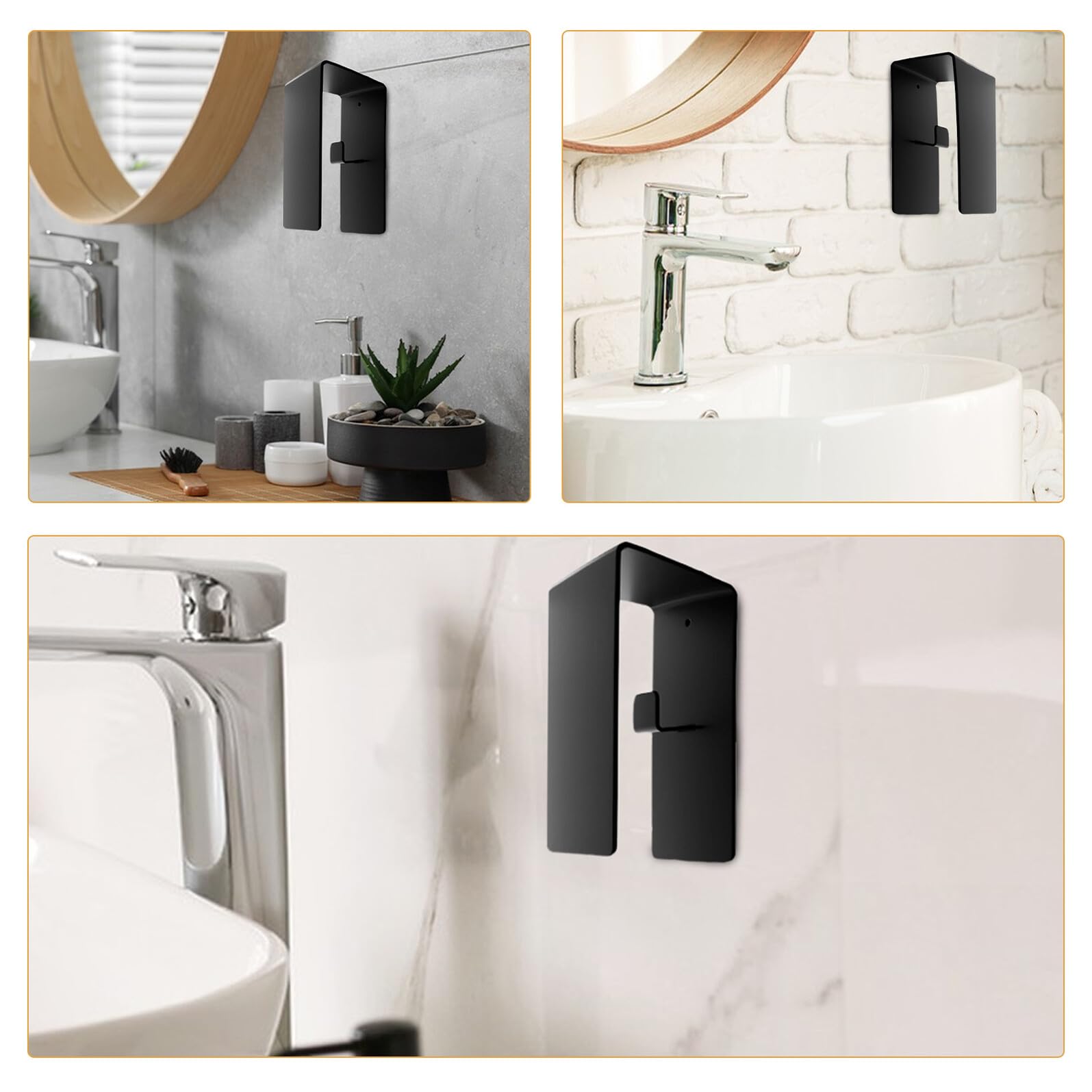 Ipetboom Lot de 4 Porte-Serviettes Muraux Adhésifs en Acier Inoxydable 304 Support Mural sans Perçage pour Salle de Bain la Cuisine Barres Porte-Serviettes Solide et Résistantes à