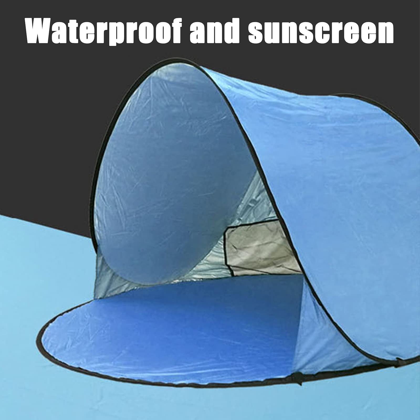 Tenda da Spiaggia Pop-Up Portatile 1 Persona Protezione Solare UPF 50+ Protezione UV, Tende Istantanee Automatica Ripari da Spiaggia Impermeabili con Borsa da Trasporto per Esterni