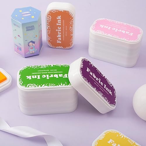 Miniatura 4 de Almohadillas de tinta para sellos de goma, almohadilla de sello para estampado de papel de madera y tela, almohadilla de tinta lavable de huellas