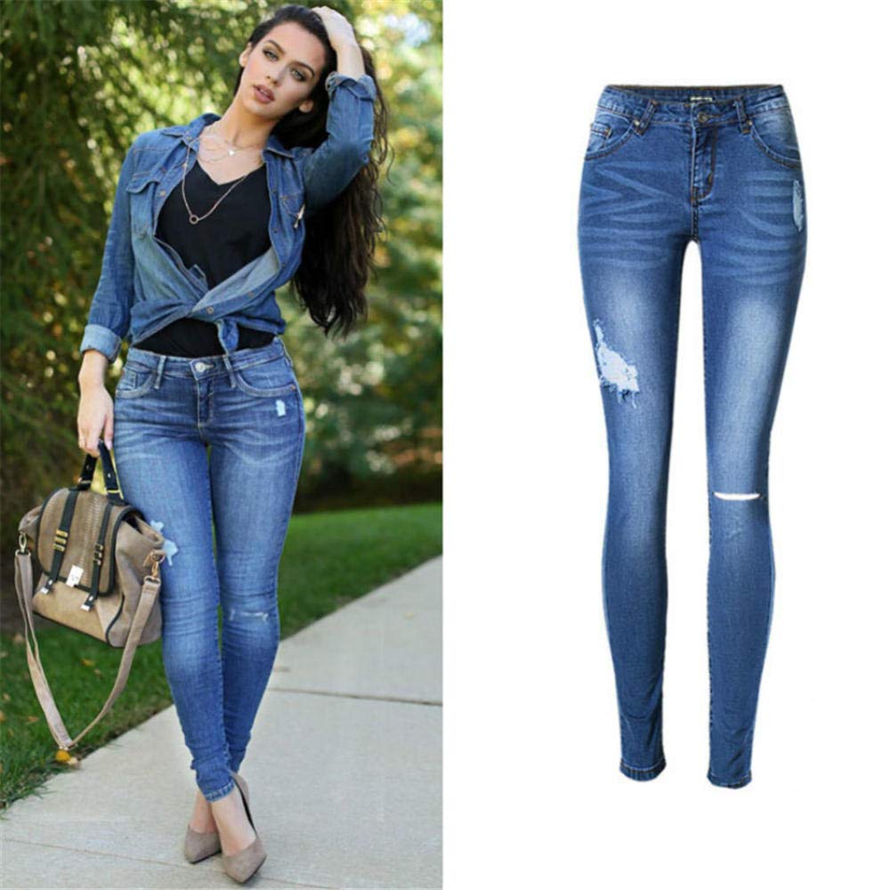 Schlanke Röhrenjeans Frauen Streetwear Schnurrbart Effekt Vintage Vaqueros Mujer Niedrige Taille Sexy Push Up Ripped Jeans für Frauen-34