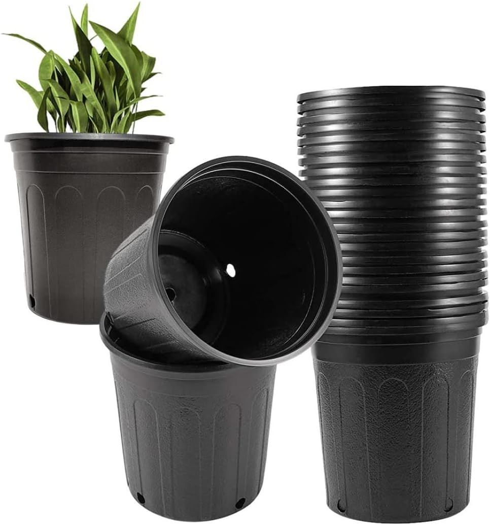 Planter Nursery Pots, 30pcs 1 Gallon Plastic Nursery Pots, Flower Plant