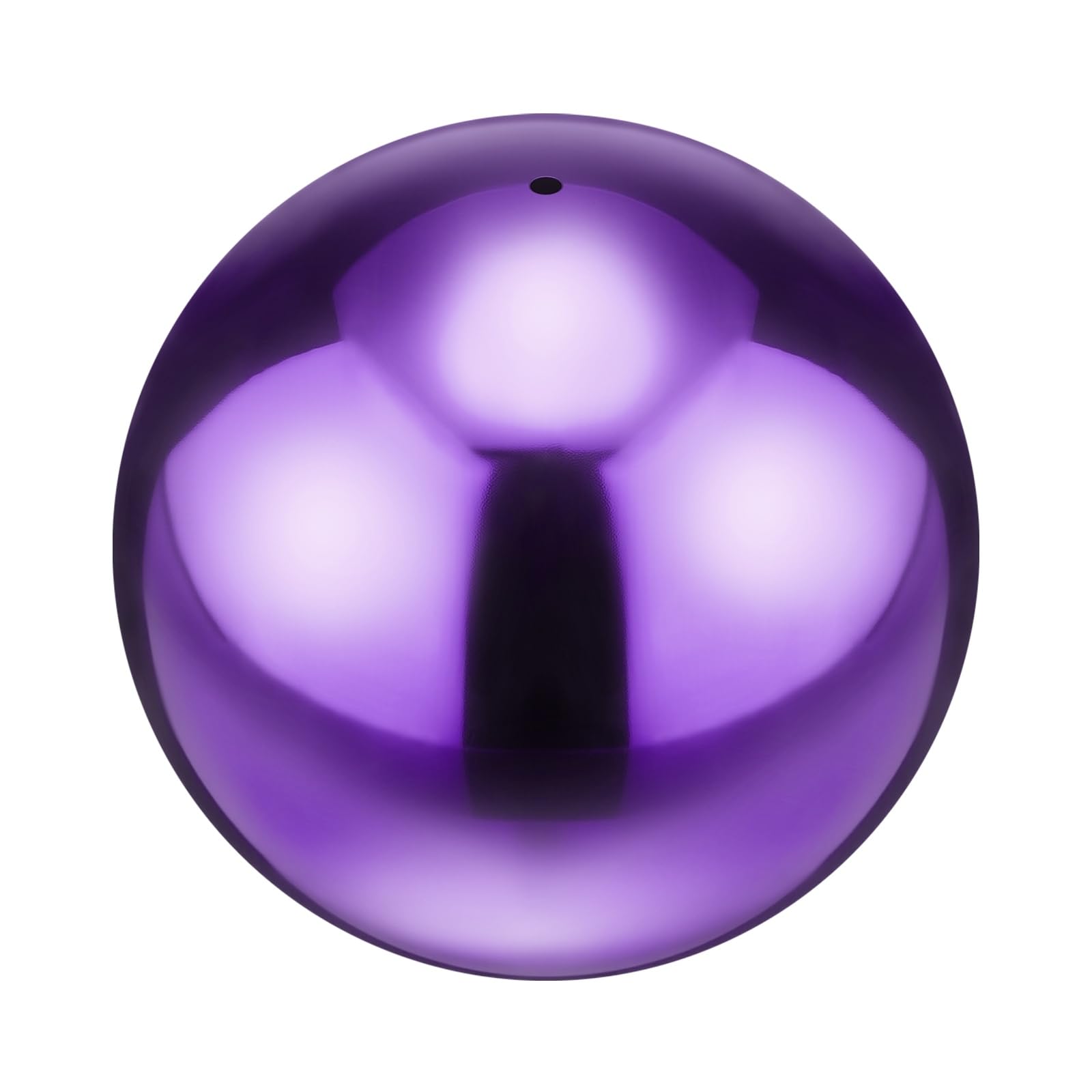 M METERXITY 1-Pack Garden Gazing Globes Ball 4.7 Inch 201 Stainless Steel Hollow Mirror Reflective Floating Ball for Garden/Pond/Home/Yard Outdoor Decoration [Gloss Purple]
