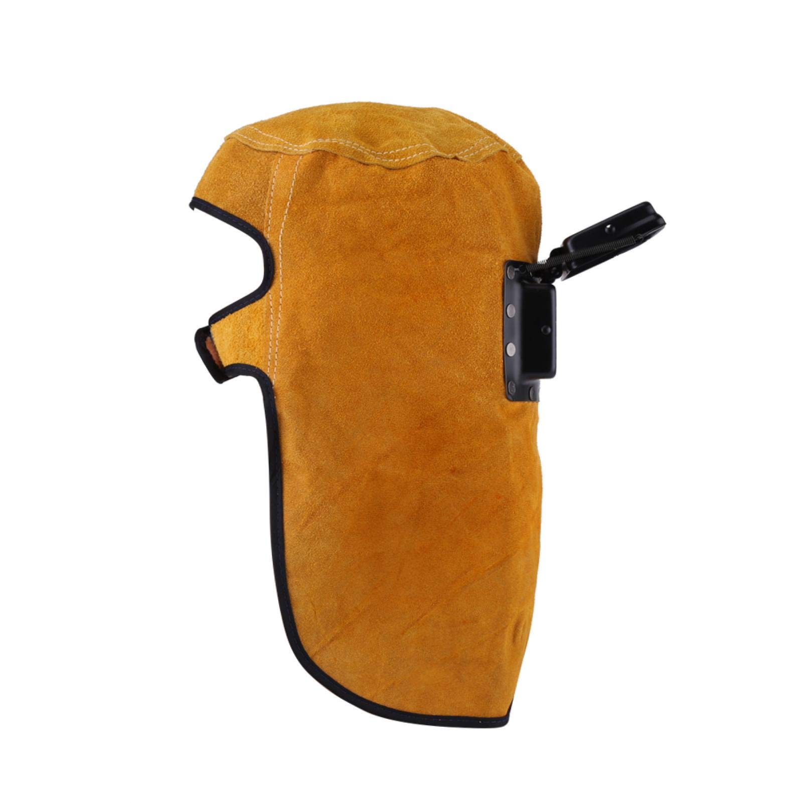 Casco de Soldadura Eujgoov Casco de Soldadura Oscurecedor con Lente Máscara Protectora de Soldadura de Cuero para Trabajadores de Soldadura