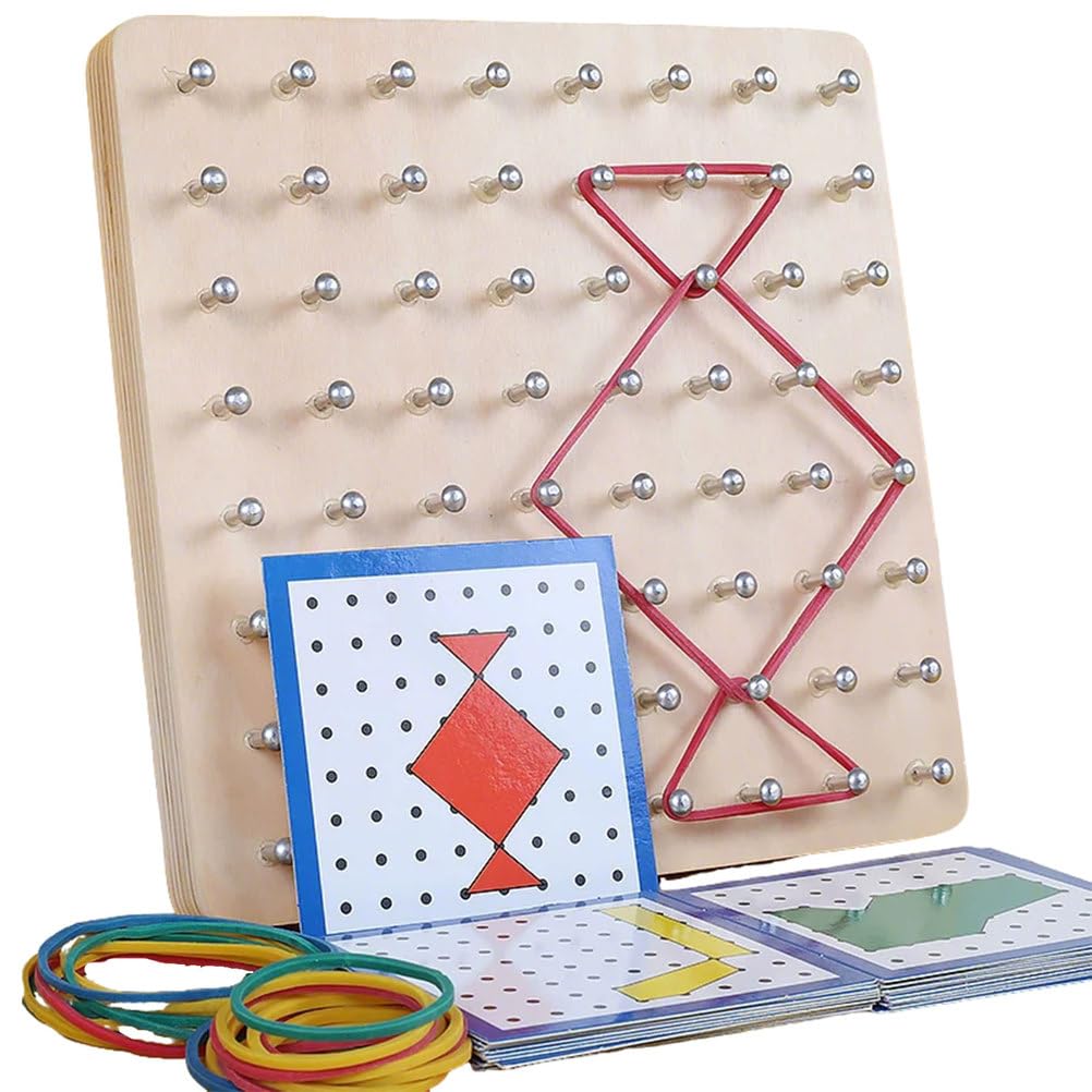 ttnmrc Montessori Wooden Geometry Shape Building Toy