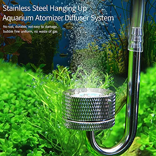 ZHENA Diffusore CO2 per Acquario, Diffusore CO2 a Forma di U in Alluminio per Acquario - 24 mm, Argento - Image 5