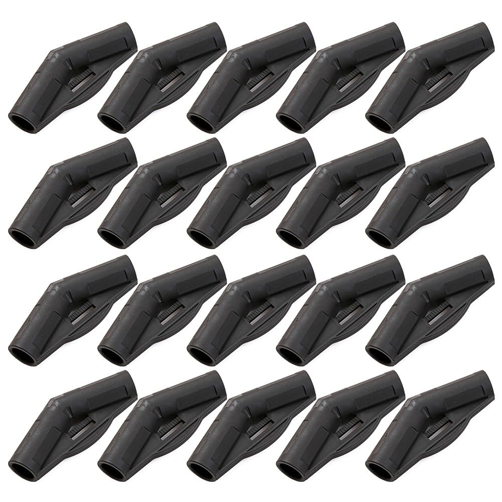 Whychstore Lot de 20 raccords de réparation pour poteau de tente, coude à 140° en plastique pour sections de tente incurvées