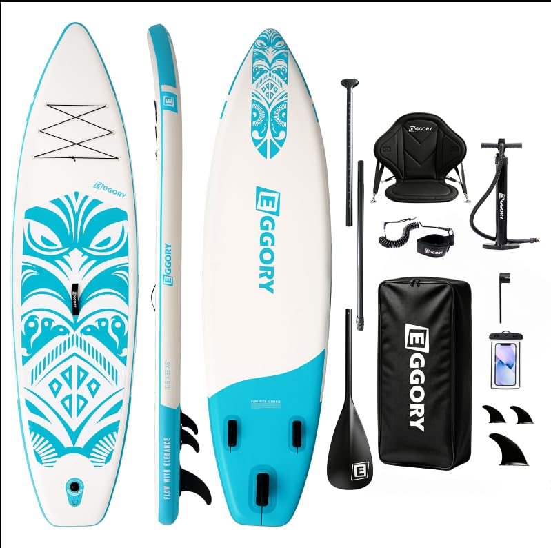 Image of Inflatable Paddle Board, Stand Up Paddle Board | Stable Design with Non-Slip Comfort Deck, Portable Travel Paddle Board