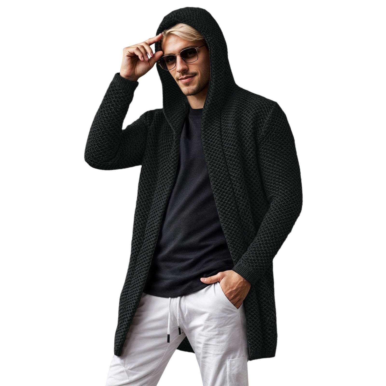 Pulls hommes tricotés à la maison gilet décontracté style cocooning - 5