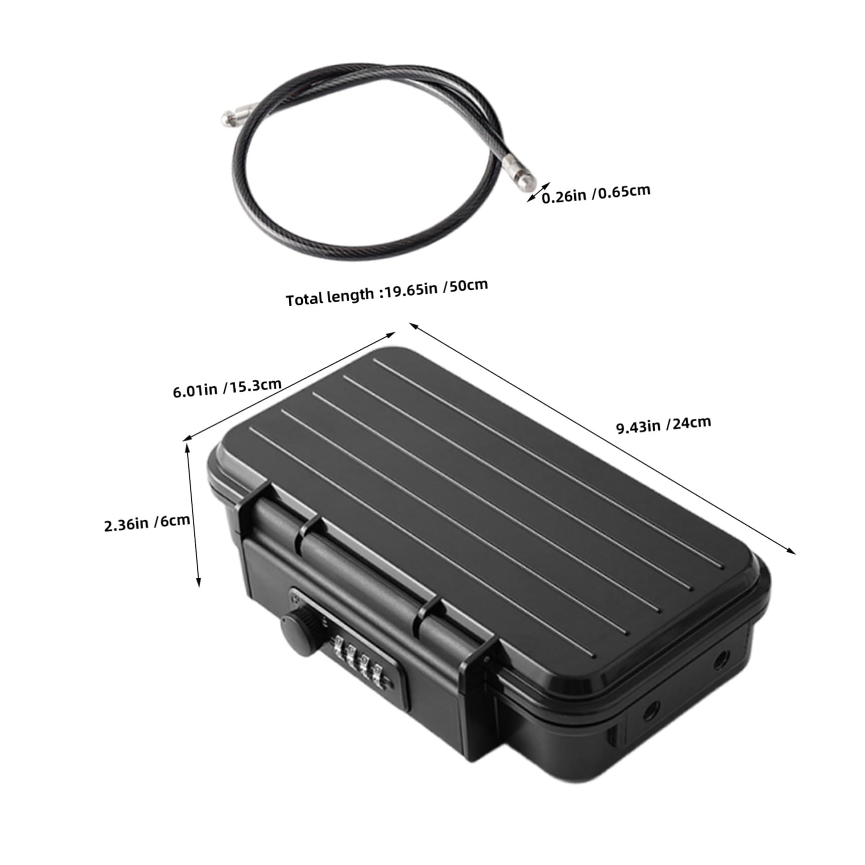 Coffre-fort Portable à Combinaison Petit Coffre-fort Sécurisé pour Voyages Plage Hôtel Résidence Étudiante Antivol avec Câble Acier