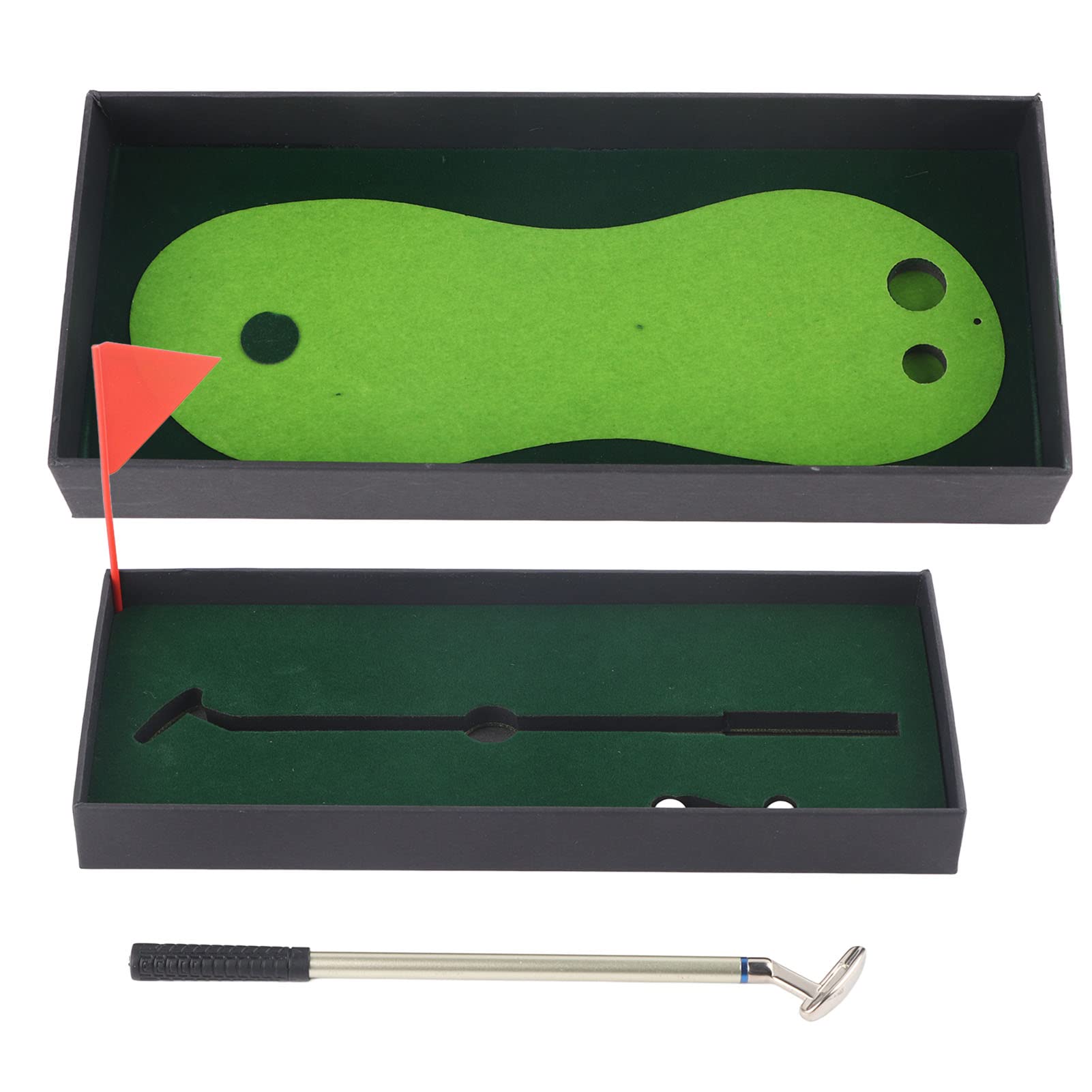 Mini set da golf, set da tavolo per esercitarsi con penna a sfera, putter, palla da golf, tappetino per mettere bandiera