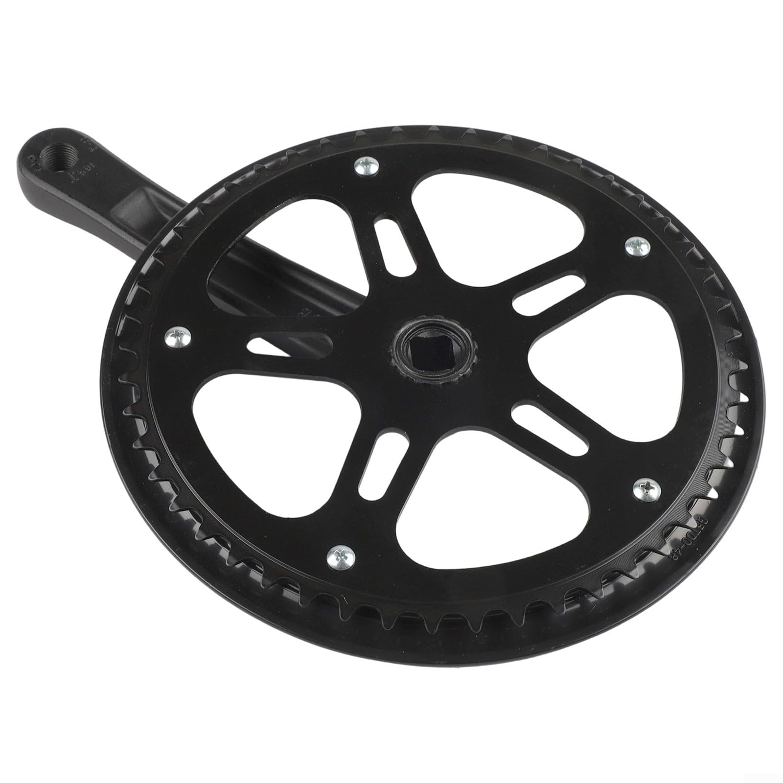 Guarnitura a foro quadrato 48T 165 mm in lega di alluminio per biciclette pieghevoli E-Bike a scatto fisso e telai per biciclette urbane compatte