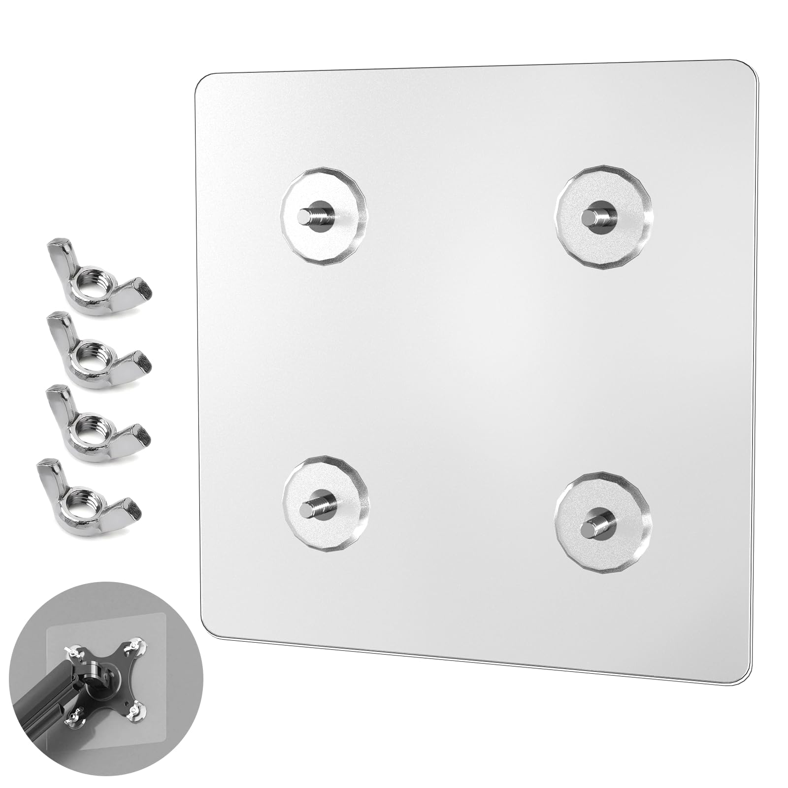 Non VESA Monitor Mount Adapter - 100x100 mm VESA Adaptor Mount for Monitor Without Holes for 24,27,32 inch Flat Panel Monitors Load Capacity 11-22lbs