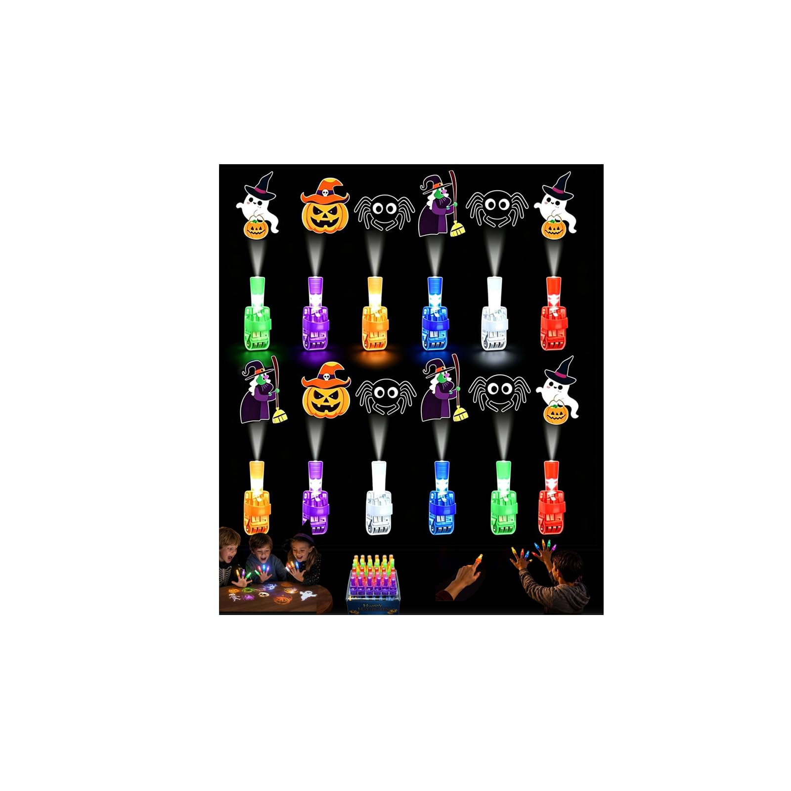 Halloween Finger Projector Lights,Halloween Finger Lights Toy,FingerLights