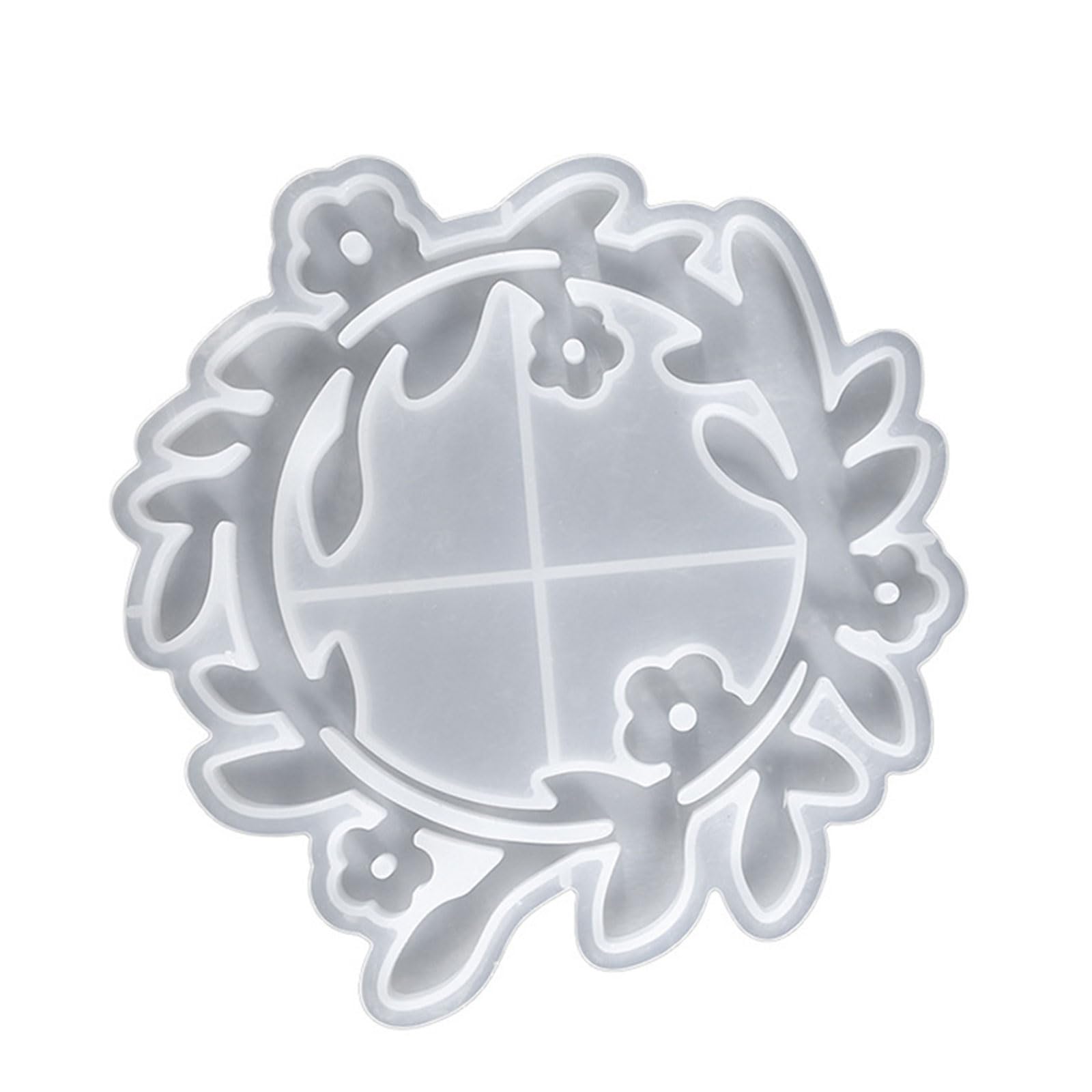 Msioytog Artistic Flower Hoop Elastomer Crafting Cast for Individualized Home Deck Productions Flexible Rosin Art Molds