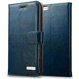 iPhone 6S Plus case, Labato Premium Leather Wallet Case Cover with Flip Case Design [Wallet Function] [Magnetic Closure] for Apple iPhone 6S Plus and iPhone 6 Plus 5.5'' in Blue(Lbt-I6L-04Z46)