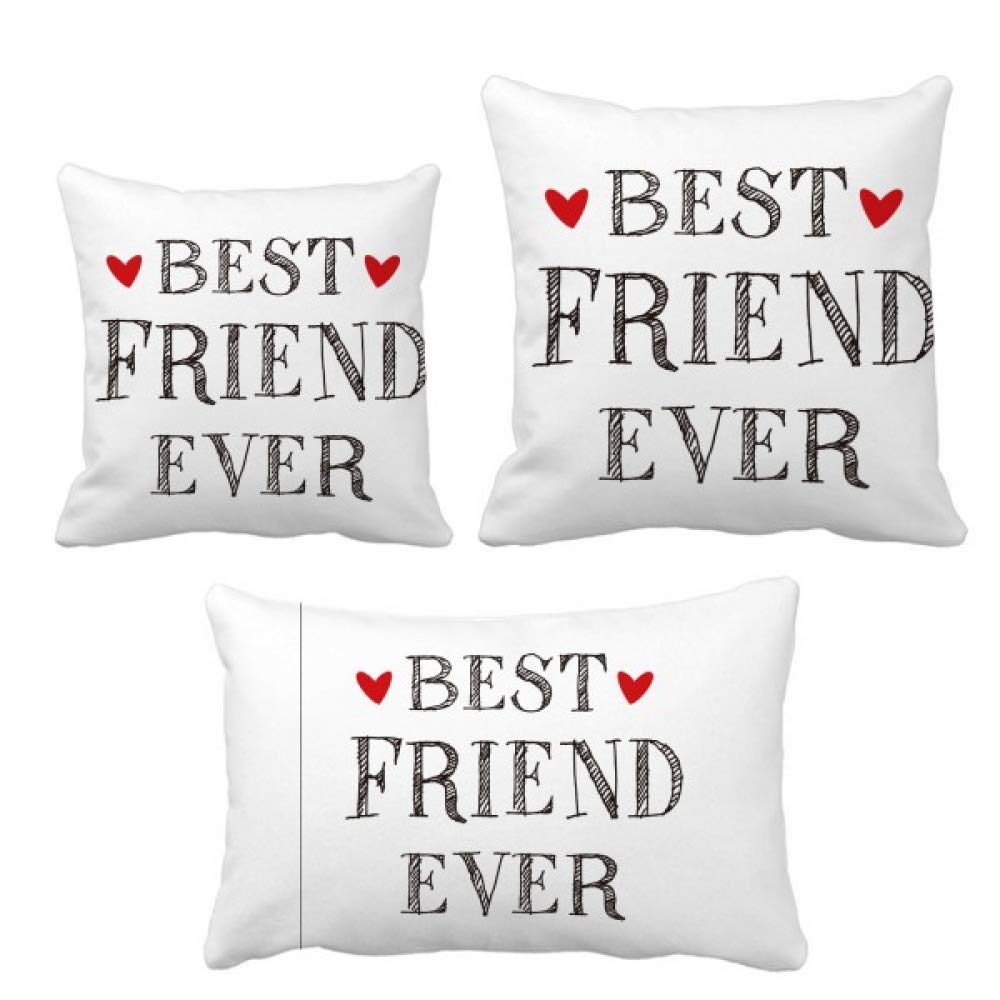 Housse de coussin en cœur Best Friend Ever le cadeau d'anniversaire idéal