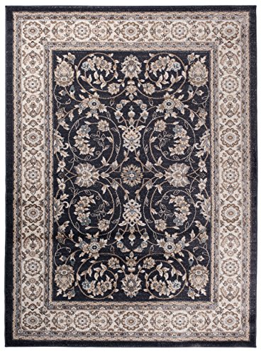 Carpeto Orientteppich Teppich Schwarz 60 x 100 cm Ornamente Klassisch Muster - Wohnzimmer...