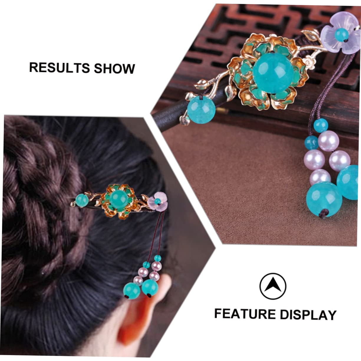 FRCOLOR 3 Piezas horquilla hanfu hair clips horquillas moño hair pin palos de pelo de lápiz palillo de pelo de las niñas palo de pelo de las mujeres horquilla de palo de pelo