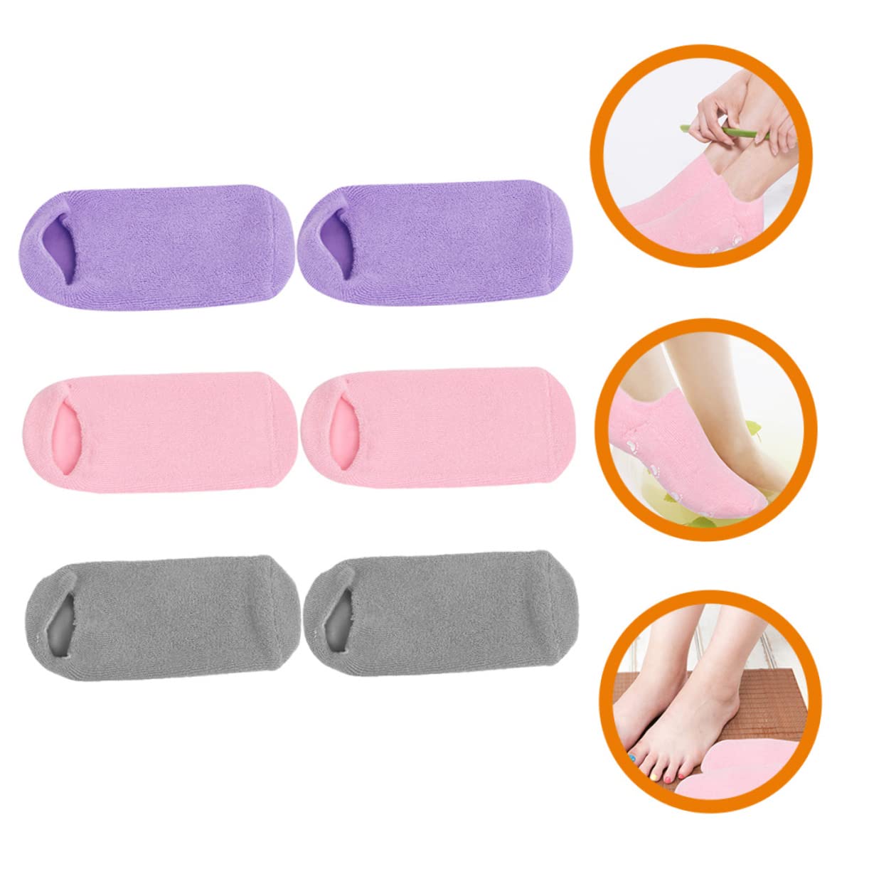 Didiseaon Calcetines Térmicos Antideslizantes 3 Pares Calcetines De Spa Hidratantes Para El Cuidado De Los Pies