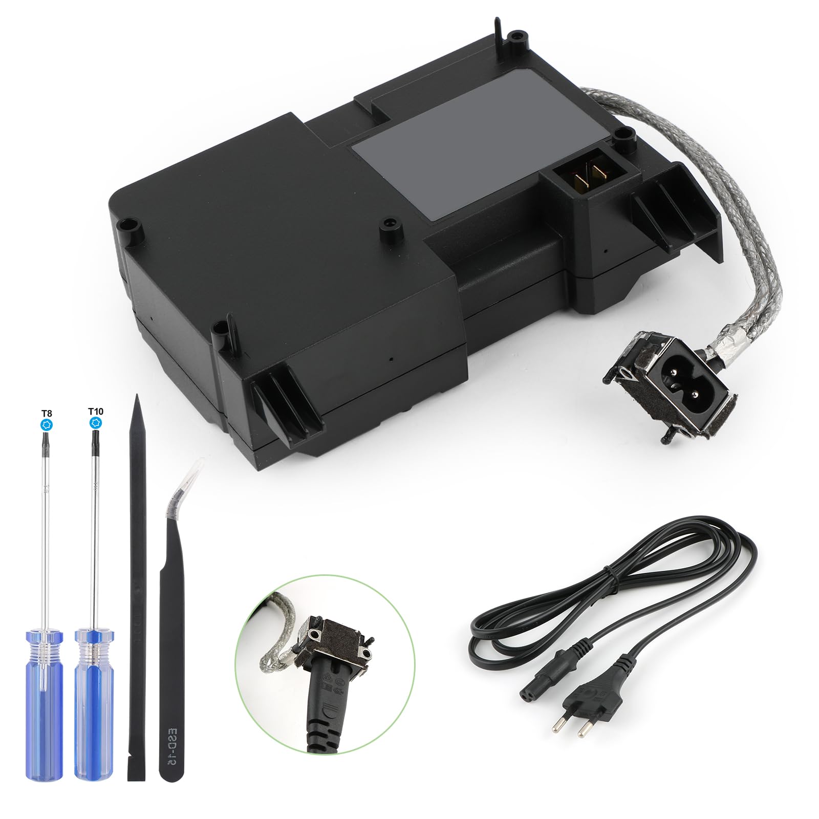 RongZy Für Xbox One X Netzteil Ersatz für One X Interne Netzteil Stromquelle mit AC-Adapter Konsolenzubehör mit Reparaturwerkzeuge