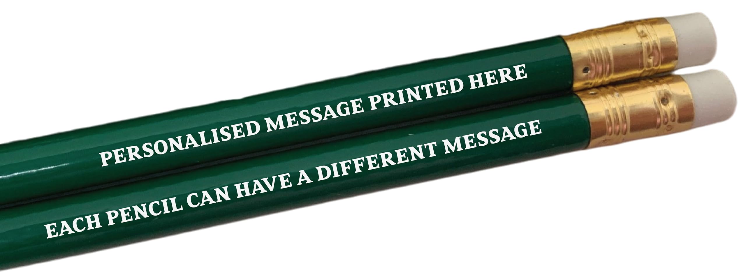 Personalised Pencils - Choice of Colours and Quantities (Green, 2 Pencils) — image 1