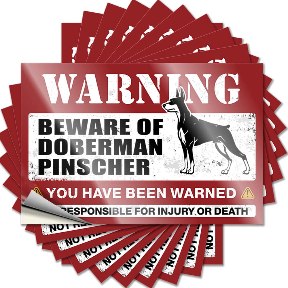 Beware of Doberman Pinscher Great Men Stuff - Stickers Tumbler Removable Vinyl Decal(12X18CM)