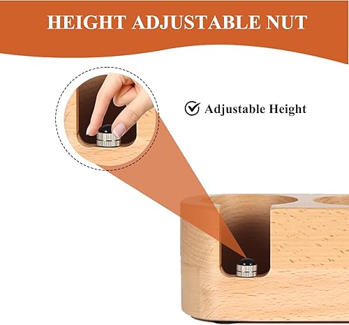 Miniatura 2 de MOJAE - Estación de madera para café, soporte para filtro de espresso, base de estación de manipulación de café de 2.008-2.126 in con parte inferior