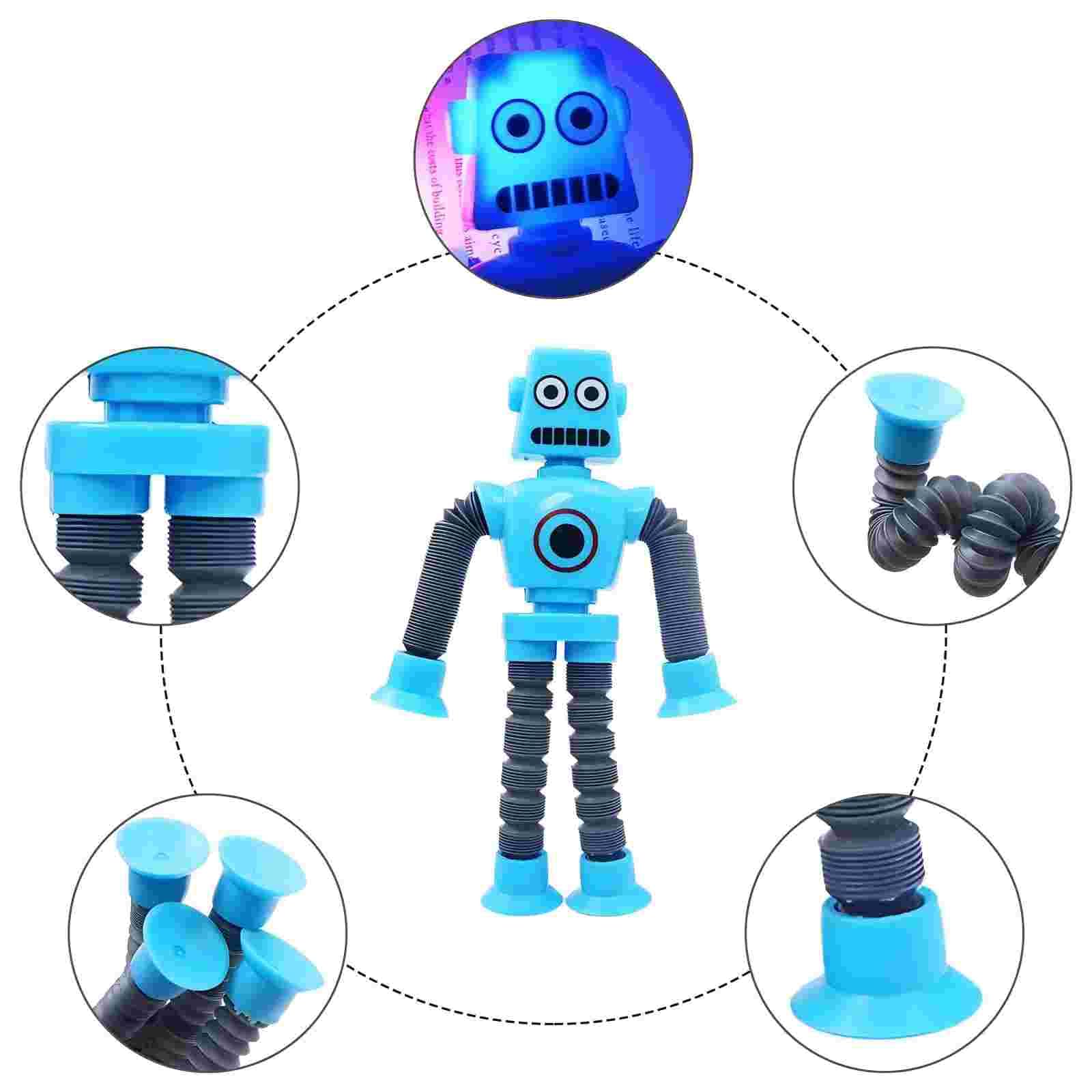 Telescopic Suction Cup Robot Kids' Toys - Fun Pop Tubes Sensory Fidget Toys
