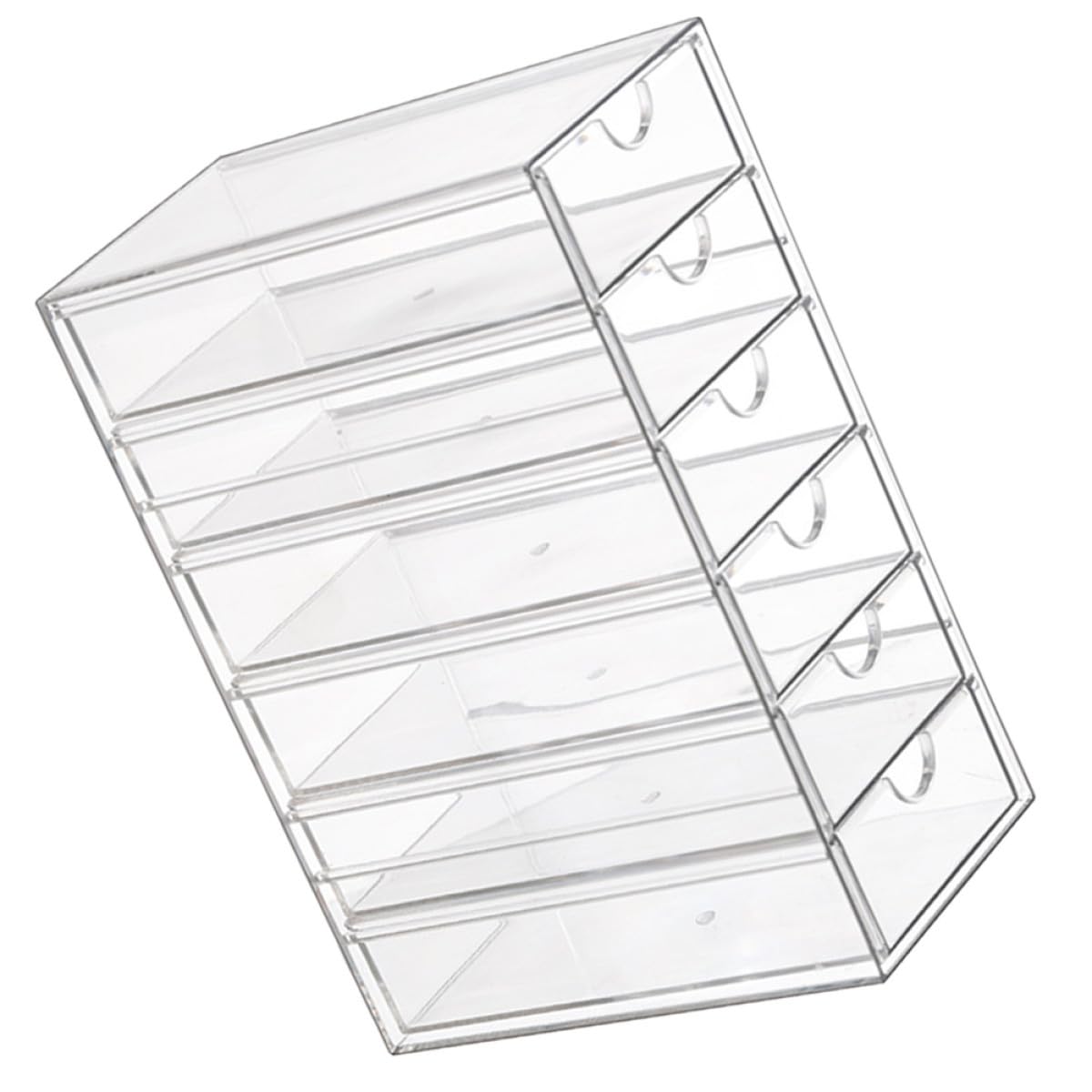 DOITOOL Cassettiera in Plastica Trasparente 6 Strati Organizer da Scrivania Multifunzione, Scatola Portaoggetti Pratica e Facile da Conservare per Piccoli Oggetti e Trucchi