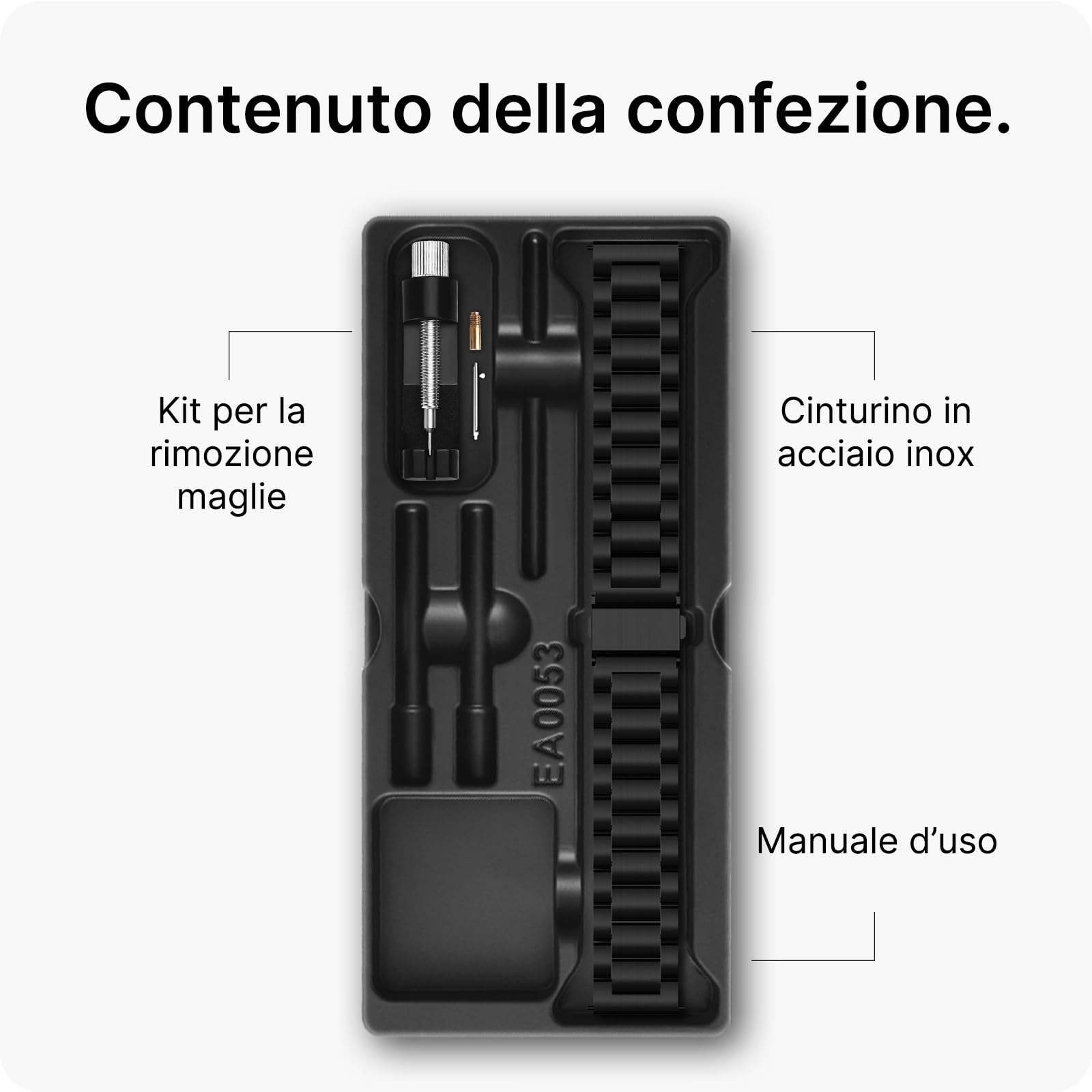 Fullmosa Cinturino 22mm 20mm 18mm Orologio in Acciaio Inossidabile a Sgancio Rapido per Uomo Donne, Cinturini 22mm Metallo di Ricambio per Smartwatch Compatible con Samsung Galaxy Watch/Garmin, Nero