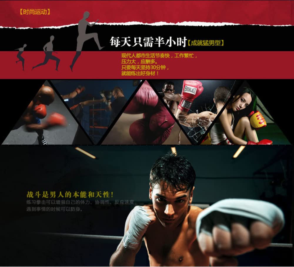 Siqi Sacco da Boxe Vuoto, Sacco da Boxe da soffitto con Catena in Acciaio, Gancio di prolunga, Fibbia di Sicurezza e Bende da Boxe, Sacco di Sabbia Appeso per Allenamento Fitness e palestra-120cm