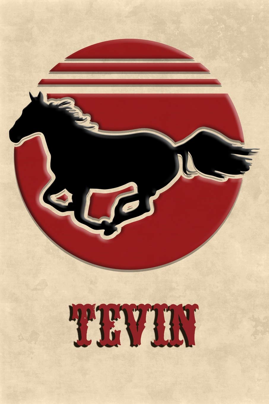 Wild Horse Lined Notebook: Tevin: College Ruled Composition Book Diary Lined Journal