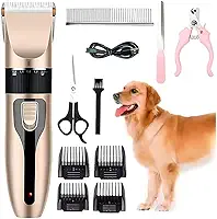 Máquina De Tosa Pets sem fio para Cachorros Gatos com Lâminas Precisas e com Altura Ajustável - Maquininha Profissional de Tosar e Recarregavel Bivolt 110V/220V Acompanha Acessórios Prime