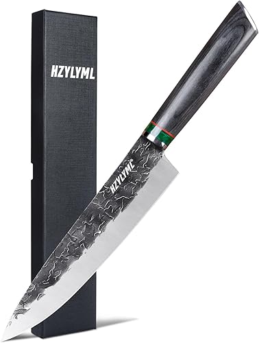 Cuchillo de chef japonés Gyuto de 8 pulgadas, cuchillo de cocina afilado HC Steel Home Essentials, cuchillo de cocina profesional forjado a mano,