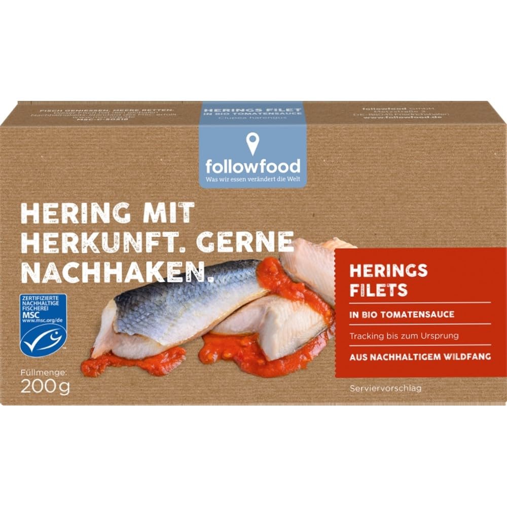 Followfish MSC Heringsfilets in BioTomatensauce, 10 stück